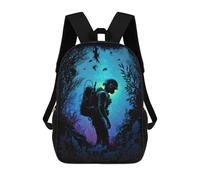 sinyumoney Deep Sea Explorer Sac À Dos Pour Garçons Et Adolescents, Sacs À Dos Pour Filles, Sacs À Dos Pour Tout-petits, Sacs À Livres Pour L'école Primaire Et Le Collège 17inch