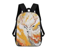 sinyumoney Deer Abstract Painting Artwork Sacs À Dos Pour Enfants, Sac À Dos Scolaire Imprimé En 3D Pour Enfants, Sac À Dos De Voyage, Sac À Livres Pour Enfants 17inch Sac D'école