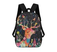 sinyumoney Deer Abstract Sacs À Dos Pour Enfants, Sac À Dos Scolaire, Sac À Dos Imprimé En 3D Pour Enfants, Sac À Dos De Voyage, Sac À Livres, Sac D'école Pour Enfants 17inch