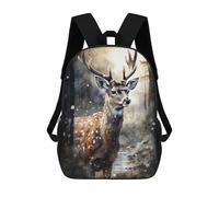 sinyumoney Deer Animal Art Sacs À Dos Scolaires Pour Enfants, Sac D'école Imprimé En 3D Pour Garçons, Élèves Du Primaire Et Du Collège 17inch