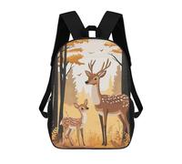 sinyumoney Deer Family in Autumn Forest Sacs À Dos Imprimés En 3D Pour Enfants, Sacs D'école Tendance Pour Garçons, Sacs De Voyage, Sacs Scolaires Pour Élèves Du Primaire 17inch