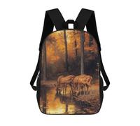 sinyumoney Deer in Autumn Forest Sacs À Dos, Sac À Dos Enfant, Sac D'école, Sac À Dos De Voyage Imprimé En 3D, Accessoire De Mode, Sac À Dos Imperméable Pour Enfants 17inch