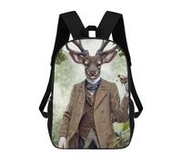 sinyumoney Deer in Victorian Attire Sac À Dos Imprimé Pour Enfants, Sac D'école, Sac De Voyage Pour Adultes Et Enfants 17inch