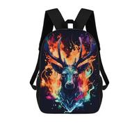 sinyumoney Deer in Warercolors Art Sacs À Dos Scolaires Pour Enfants, Cartables Imprimés En 3D, Sacs D'école Tendance Pour Garçons, Élèves Du Primaire Et Du Collège 17inch