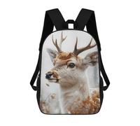 sinyumoney Deer in Winter Snowfall Portrait Sacs À Dos Pour Enfants, Sac À Dos Scolaire Imprimé En 3D Pour Enfants, Sac À Dos De Voyage, Sac À Livres Pour Enfants 17inch Sac D'école