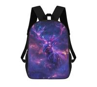 sinyumoney Deer Space Animal Sac À Dos Scolaire Enfant Tendance Et Décontracté, Sac À Dos Imprimé En 3D Pour Garçon, Grand Sac À Dos 17inch