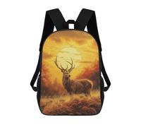 sinyumoney Deer Standing in Grass Sacs À Dos Pour Enfants, Sac À Dos Scolaire, Sac À Dos Imprimé En 3D Pour Enfants, Sac À Dos De Voyage, Sac À Livres, Sac D'école Pour Enfants 17inch
