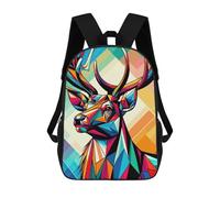 sinyumoney Deer Wpap Pop Art Colorful Sac À Dos Scolaire Pour Filles Et Garçons, Grande Capacité, Léger, Pour Enfants Et Étudiants 17inch