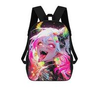 sinyumoney Demon Girl Anime Sac À Dos Scolaire Pour Enfants, Imprimé En 3D, Sac À Dos Tendance Pour Garçons, Élèves Du Primaire Et Du Collège 17inch
