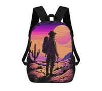 sinyumoney Desert Explorer at Sunset Sacs À Dos Scolaires Pour Enfants, Sac D'école Imprimé En 3D Pour Garçons, Élèves Du Primaire Et Du Collège 17inch