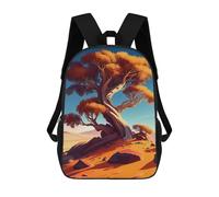 sinyumoney Desert Tree Landscape-1 Sac À Dos Enfant, Sac D'école, Sac À Dos Imprimé 3D Avec Motif De Dessin Animé, Grande Capacité, Pour Garçons Et Filles 17inch