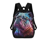 sinyumoney Dessin animé Cosmic Wolf Art Print-2 3D Imprimé 3D Sacs à dos pour enfants Sac d'école 3D Imprimé Cool School Bag pour garçons primaire et moyen, Style 16, 17"