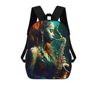 sinyumoney Digital Painting Rhythm Sacs À Dos Scolaires Pour Enfants, Sac D'école Tendance, Sac D'école Imprimé En 3D Pour Garçons, Élèves Du Primaire Et Du Collège 17inch