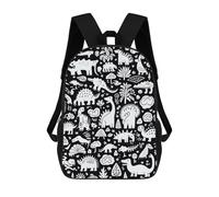 sinyumoney Dinosaur Adventure Illustration Sac À Dos Imprimé En 3D, Sac D'école Décontracté Et Tendance Pour Enfants, Sac D'école Pour Garçons, Collégiens 17inch