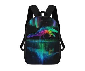sinyumoney Dinosaur Aurora Borealis Sacs À Dos Pour Garçons, Cartables Imprimés En 3D, Sacs À Dos De Voyage Tendance Pour Garçons (primaire, Collège) 17inch
