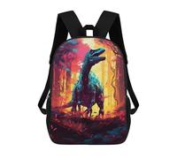 sinyumoney Dinosaur in Fiery Forest Sac À Dos Scolaire Pour Enfants, Imprimé En 3D, Pour Garçons, Élèves Du Primaire Et Du Collège 17inch
