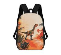 sinyumoney Dinosaur in Jungle Illustration Sac À Dos, Cartable Imprimé En 3D, Sac À Goûter, Sac À Dos De Voyage, Sac À Dos Entre Amis, Sac À Dos Scolaire Pour Filles Et Garçons 17inch