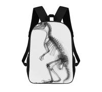sinyumoney Dinosaur in Xrays Sac À Dos Scolaire Pour Enfants, Imprimé En 3D, Pour Garçons, Élèves Du Primaire Et Du Collège 17inch