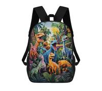 sinyumoney Dinosaur Paradise A Colorful Jungle Scene Sacs À Dos Scolaires Pour Garçons Et Filles, Sacs À Dos Décontractés Pour Le Sport, Sacs À Dos De Grande Capacité Pour L'école Primaire 17inch