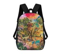 sinyumoney Dinosaur Paradise Prehistoric Scene Sac À Dos Enfant, Sac D'école, Sac À Dos Imprimé 3D Avec Motif De Dessin Animé, Grande Capacité, Pour Garçons Et Filles 17inch