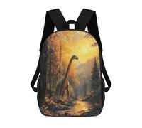 sinyumoney Dinosaur Sunset Sac À Dos Scolaire Pour Adolescents, Imprimé En 3D, Ajustable, À Poches Tendance, Pour Enfants, Garçons, Filles, Étudiants Et Adolescents 17inch
