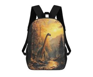 sinyumoney Dinosaur Sunset Sac À Dos Scolaire Pour Adolescents, Imprimé En 3D, Ajustable, À Poches Tendance, Pour Enfants, Garçons, Filles, Étudiants Et Adolescents 17inch