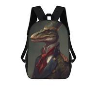 sinyumoney Dinosaur Velociraptor Sac À Dos Enfant, Cartable Imprimé En 3D Pour Garçons Et Adolescents 17inch