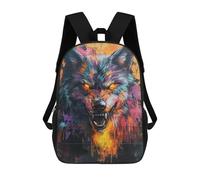 sinyumoney Dire Wolf Graffiti Art Sacs À Dos Scolaires Pour Enfants, Sac D'école Imprimé En 3D Pour Garçons, Élèves Du Primaire Et Du Collège 17inch