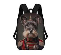 sinyumoney Distinguished Dog in Uniform Sac À Dos Scolaire Imprimé En 3D Pour Garçons Et Filles, Sac À Dos Pour Ordinateur Portable Pour Enfants/étudiants/adultes 17inch