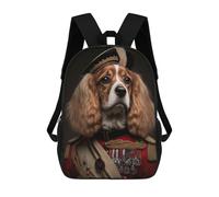 sinyumoney Distinguished Dog in Uniform Sacs À Dos Pour Enfants, Sac À Dos Scolaire, Sac À Dos Imprimé En 3D Pour Enfants, Sac À Dos De Voyage, Sac À Livres, Sac D'école Pour Enfants 17inch