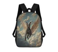 sinyumoney Doberman Angel Majestic Pet Memorial Dog with Wings Sac À Dos Scolaire Imprimé En 3D Pour Enfants, Sac À Dos Garçon/fille, Sac De Voyage Pour Enfants 17inch