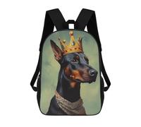 sinyumoney Doberman Pinscher Dog Sac À Dos Scolaire Pour Enfants Imprimé En 3D, Idéal Pour Les Voyages Et Les Livres 17inch