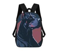 sinyumoney Doberman Pinscher Portrait Illustration Sacs À Dos Pour Enfants, Cartables, Sacs À Dos Scolaires Imprimés En 3D, Sacs À Dos De Voyage Tendance Pour Enfants (primaire, Collège) 17inch