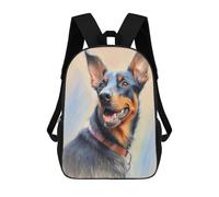 sinyumoney Doberman Pinscher Sketch Sac À Dos Enfant Fille 3D, Sac D'école, Sac À Dos Pour Tout-petits, Sac À Dos Décontracté, Sac À Livres Tendance 17inch