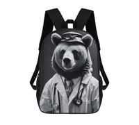 sinyumoney Doctor Bear Sacs À Dos Pour Garçons, Cartables Imprimés En 3D, Sacs À Dos De Voyage Tendance Pour Garçons (primaire, Collège) 17inch