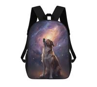 sinyumoney Dog Gazing at Galaxy Sacs À Dos Imprimés En 3D Pour Enfants, Sacs D'école Tendance Pour Garçons, Sacs De Voyage, Sacs Scolaires Pour Élèves Du Primaire 17inch