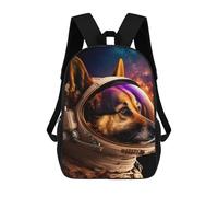 sinyumoney Dog in Space Helmet -6 Sacs À Dos Décontractés Pour Enfants, Sacs D'école Pour Adolescents, Filles Et Garçons, Sacs À Dos Pour Livres 17inch