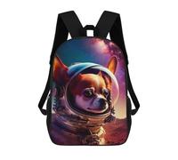 sinyumoney Dog in Space Helmet on Mars Sac À Dos Enfant, Cartable, Sac D'école, Motif Dessin Animé 3D, Sac Pour Ordinateur Portable, Pour Garçons Et Filles 17inch