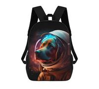 sinyumoney Dog in Space Helmet Sacs À Dos Pour Enfants, Cartables Imprimés En 3D, Sacs À Dos Pour Élèves Du Primaire Et Du Collège (garçons Et Filles) 17inch