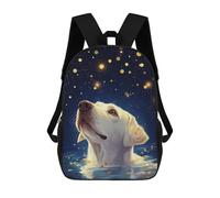 sinyumoney Dog Looking at Stars Sacs À Dos Scolaires Pour Enfants, Sac D'école Imprimé En 3D Pour Garçons, Élèves Du Primaire Et Du Collège 17inch
