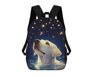 sinyumoney Dog Looking at Stars Sacs À Dos Scolaires Pour Enfants, Sac D'école Imprimé En 3D Pour Garçons, Élèves Du Primaire Et Du Collège 17inch