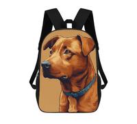 sinyumoney Dog Portrait with Blue Collar Sacs À Dos Scolaires Pour Enfants, Sac D'école Imprimé En 3D Pour Garçons, Élèves Du Primaire Et Du Collège 17inch