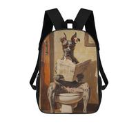 sinyumoney Dog Reading Newspaper on Toilet-35 Sacs À Dos Imprimés En 3D Pour Enfants, Sacs D'école Tendance Pour Garçons, Élèves Du Primaire Et Du Collège 17inch
