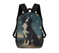 sinyumoney Dog Under The Stars Sac À Dos Scolaire Pour Enfants, Imprimé En 3D, Tendance Et Décontracté, Pour Garçons, Élèves Du Primaire Et Du Collège 17inch