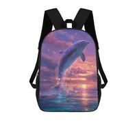 sinyumoney Dolphin Leaping Into Starry Sky Sacs À Dos Pour Enfants, Sac À Dos Scolaire Imprimé En 3D Pour Enfants, Sac À Dos De Voyage, Sac À Livres Pour Enfants 17inch Sac D'école