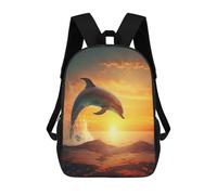 sinyumoney Dolphins Jumping Sacs À Dos Pour Enfants, Cartables Imprimés En 3D, Sacs À Dos Pour Élèves Du Primaire Et Du Collège, Garçons Et Filles 17inch