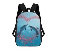 sinyumoney Dolphins Underwater Romance Sac À Dos Pour Garçons Et Adolescents, Sacs À Dos Pour Filles, Sacs À Dos Pour Tout-petits, Sacs À Livres Pour L'école Primaire Et Le Collège 17inch