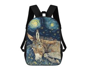 sinyumoney Donkey Sleeping Under Starry Night Sky Sac À Dos Scolaire Imprimé En 3D Pour Enfants, Sac À Dos Garçon/fille, Sac De Voyage Pour Enfants 17inch