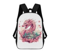 sinyumoney Dragon Amidst Cherry Blossoms -8 Sac À Dos Scolaire Imprimé En 3D, Sac À Dos Décontracté Pour Enfants, Sac D'école Imprimé En 3D Pour Garçons, Primaire Et Collège 17inch