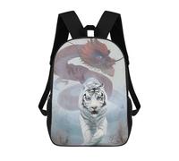 sinyumoney Dragon And White Tiger Sac À Dos Scolaire Pour Adolescents, Imprimé En 3D, Ajustable, À Poches Tendance, Pour Enfants, Garçons, Filles, Étudiants Et Adolescents 17inch